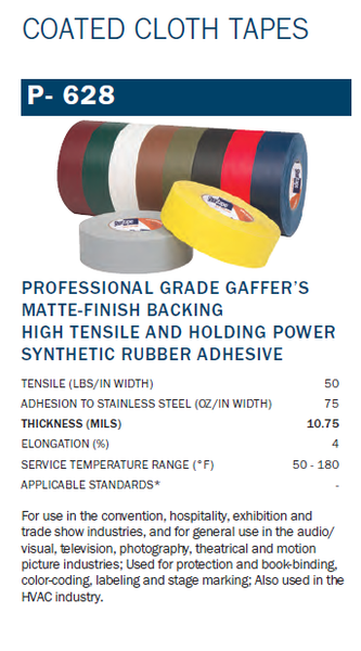 P628 Gaffers Tape - Shurtape