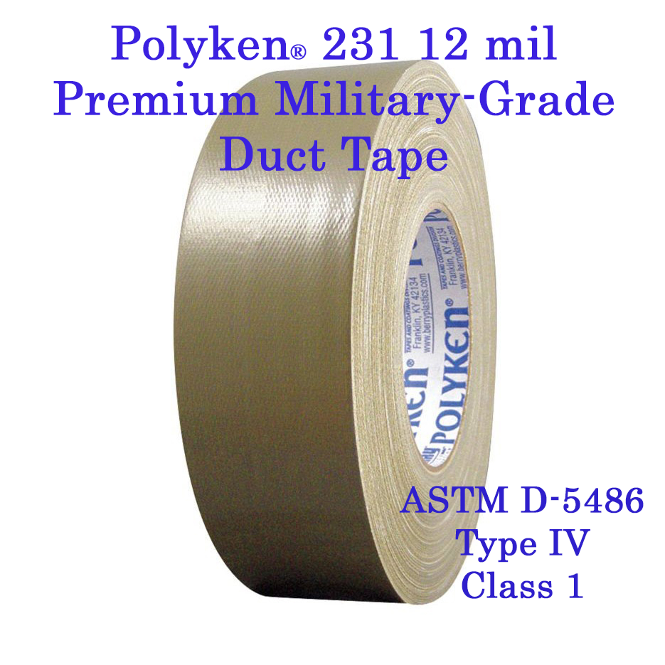 Polyken 231 Duct Tape = ASTM D5486 FREE S&H AEROTAPE® 25+ Years