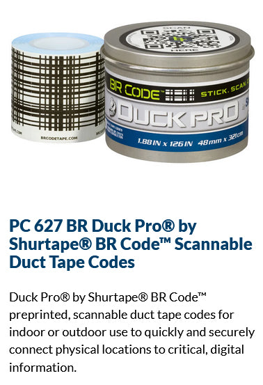 PC 627 BR Duck Pro® by Shurtape® BR Code™ Scannable Duct Tape Codes ...