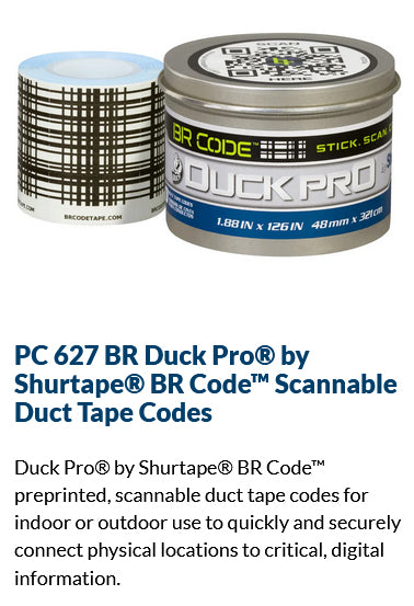 PC 627 BR Duck Pro® by Shurtape® BR Code™ Scannable Duct Tape Codes