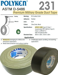 Polyken® 231 ►Military-Grade Duct Tape◄ NSN: 7510-00-074-4961