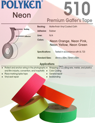 Polyken 510-Neon Premium Fluorescent Gaffers Tape